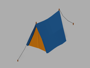 low poly camp 3D मॉडल