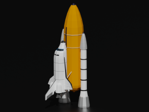 rocket launch low poly 3D Model