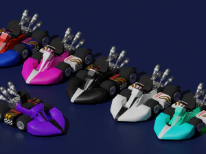 kart racing cars 3D Model
