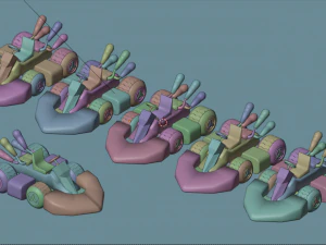 kart racing cars 3D Model