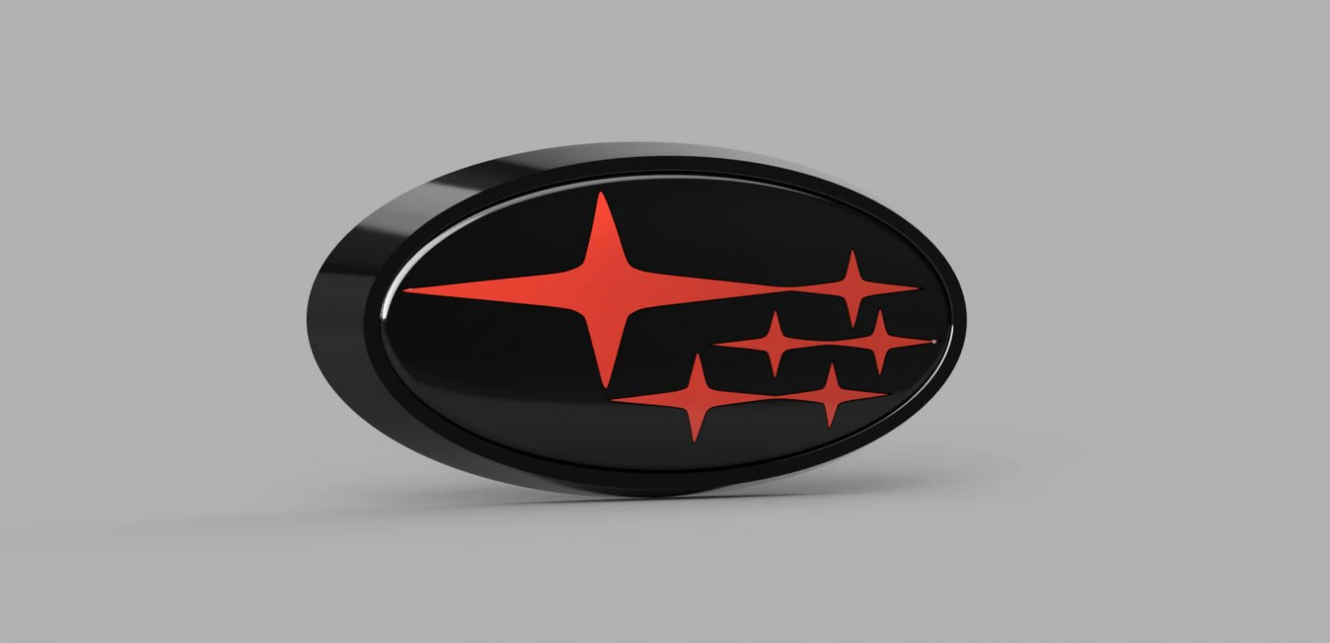 subaru impreza emblem logo 3D Print Model .c4d .max .obj .3ds .fbx .stl .blend 