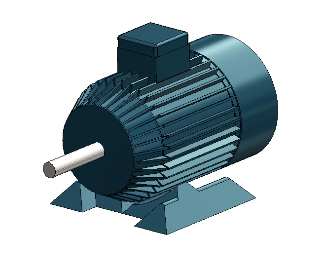 electric motor 3D Model .c4d .max .obj .3ds .fbx .stl .blend 