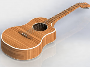 acoustic guitar Modelo 3D