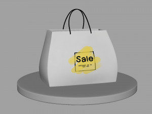 shopping bag setup and texture low-poly 3D 모델