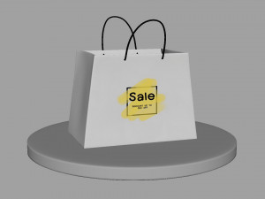 shopping bag setup and texture low-poly 3D 모델