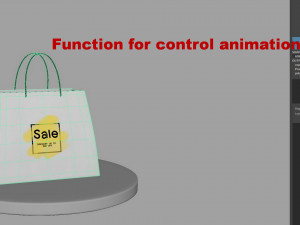 shopping bag setup and texture low-poly 3D 모델