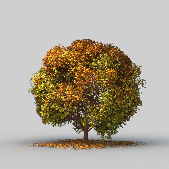 big tree model summer season with wind animation Model 3D .c4d .max .obj .3ds .fbx .stl .blend 