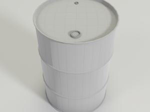 oil rusty barrel - green and red 3D 모델