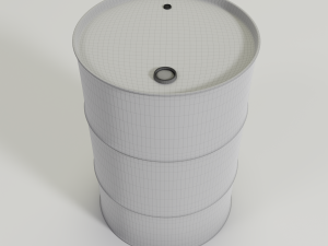oil rusty barrel - green and red 3D 모델