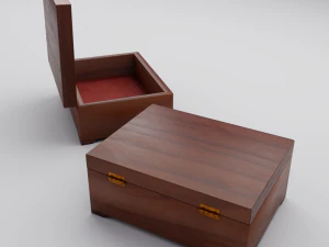 small jewelry wooden box 3D Model