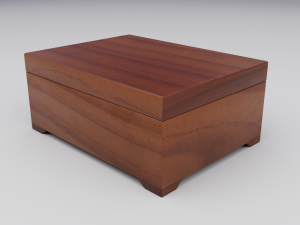 small jewelry wooden box 3D Модель