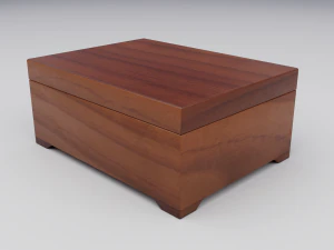 small jewelry wooden box 3D Model