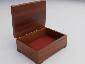 small jewelry wooden box 3D Model