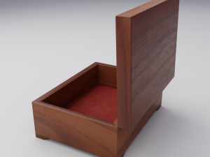 small jewelry wooden box 3D Модель