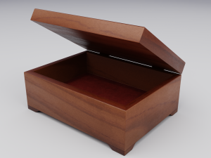 small jewelry wooden box 3D Модель