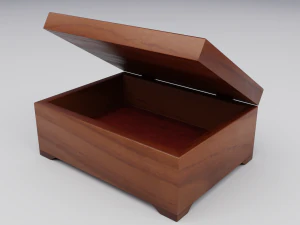 small jewelry wooden box 3D Model