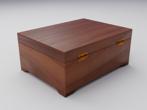 small jewelry wooden box 3D Модель