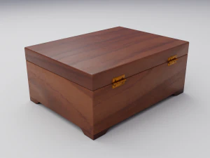 small jewelry wooden box 3D Model