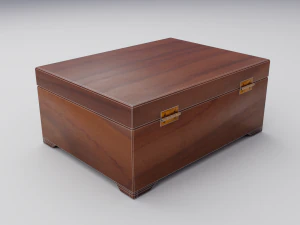 small jewelry wooden box 3D Model