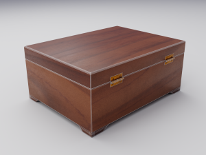 small jewelry wooden box 3D Модель