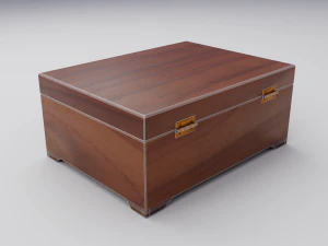 small jewelry wooden box 3D Model