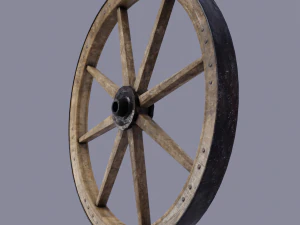 medieval wheel low poly 3D Model