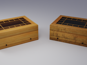 jewelry box - clean and dirty wooden box Modelo 3D