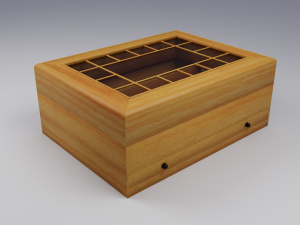 jewelry box - clean and dirty wooden box 3D Model