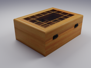 jewelry box - clean and dirty wooden box 3D Model
