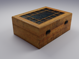 jewelry box - clean and dirty wooden box 3D Model