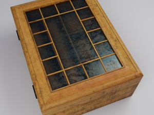 jewelry box - clean and dirty wooden box 3D Model
