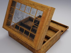 jewelry box - clean and dirty wooden box 3D Model