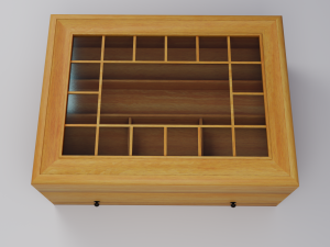 jewelry box - clean and dirty wooden box 3D Model