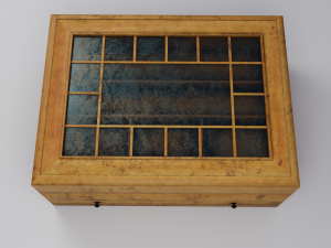 jewelry box - clean and dirty wooden box 3D Model