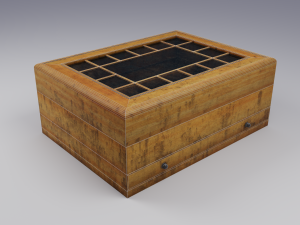 jewelry box - clean and dirty wooden box 3D Model