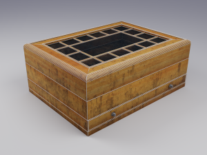 jewelry box - clean and dirty wooden box 3D Model