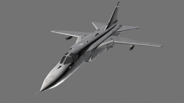 sukhoi su-24 3D Model .c4d .max .obj .3ds .fbx .stl .blend 