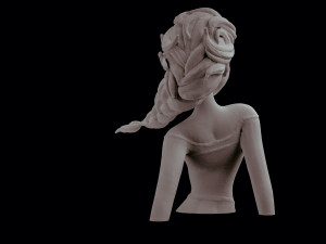 disney elsa frozen statue sculpt 3d print stl files download files figure digital pattern 3d 3D Принт Модель