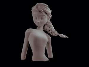 disney elsa frozen statue sculpt 3d print stl files download files figure digital pattern 3d 3D Принт Модель