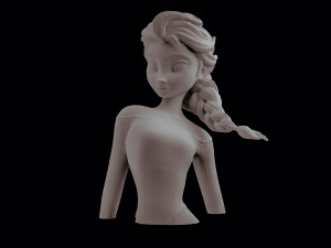 disney elsa frozen statue sculpt 3d print stl files download files figure digital pattern 3d 3D Принт Модель
