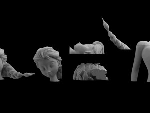 disney elsa frozen statue sculpt 3d print stl files download files figure digital pattern 3d 3D Принт Модель