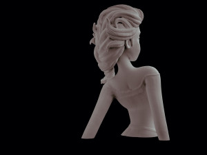 disney elsa frozen statue sculpt 3d print stl files download files figure digital pattern 3d 3D Принт Модель