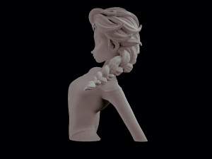 disney elsa frozen statue sculpt 3d print stl files download files figure digital pattern 3d 3D Принт Модель