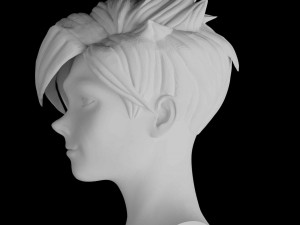 overwatch tracer lifesize head sculpt 3d print stl files download files statue figure video game Model do druku 3D