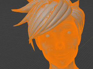 overwatch tracer lifesize head sculpt 3d print stl files download files statue figure video game Model do druku 3D