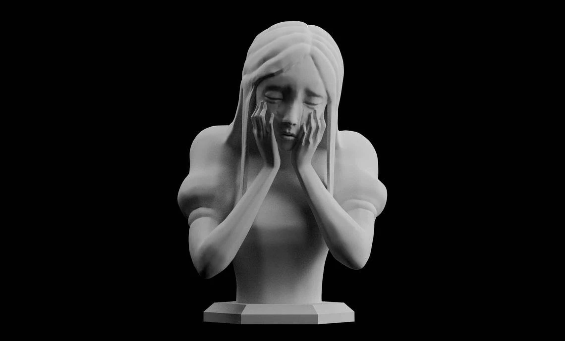 alice in wonderland american mcgees alice tears rock sculpt digital pattern 3d print stl statue 3D Print Model .c4d .max .obj .3ds .fbx .stl .blend 
