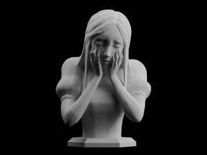 alice in wonderland american mcgees alice tears rock sculpt digital pattern 3d print stl statue 3D Print Model