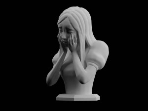 alice in wonderland american mcgees alice tears rock sculpt digital pattern 3d print stl statue 3D प्रिंट मॉडल