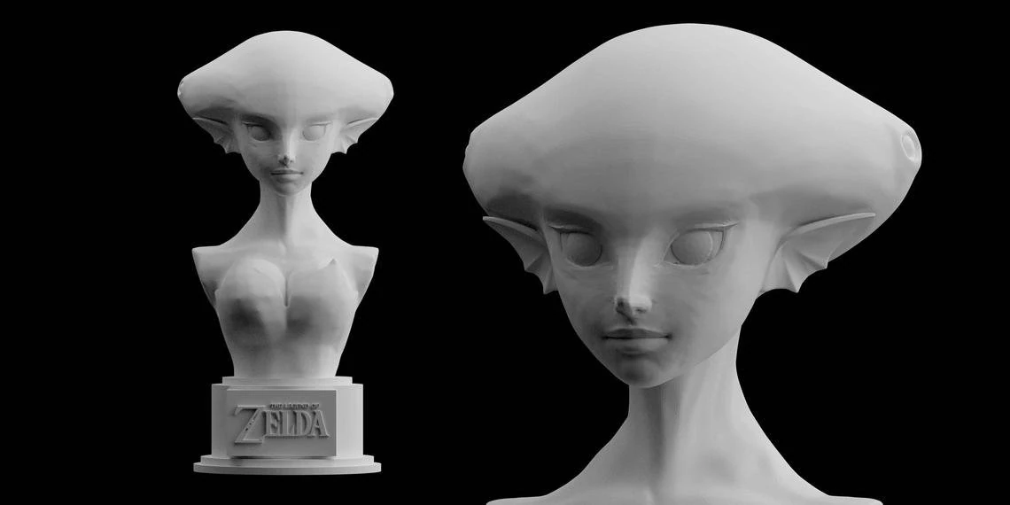 zelda princess ruto ocarina of time download 3d print model stl files statue figure nintendo 3D Print Model .c4d .max .obj .3ds .fbx .stl .blend