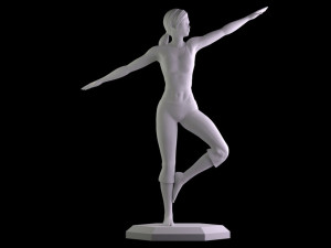 nintendo wii fit trainer 3d printing fitness sculpture yoga art 3D Print Model